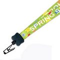 3/4" Color Match Lanyard w/ Bulldog Clip (Full Color Imprint)